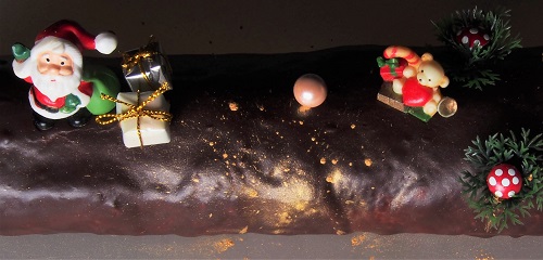 Milk Chocolate and Passion Fruit Christmas Log Cake