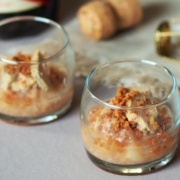 Pear and foie gras with gingerbread breadcrumbs