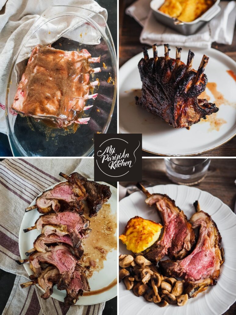 carré d'agneau et sa marinade cuit au four
