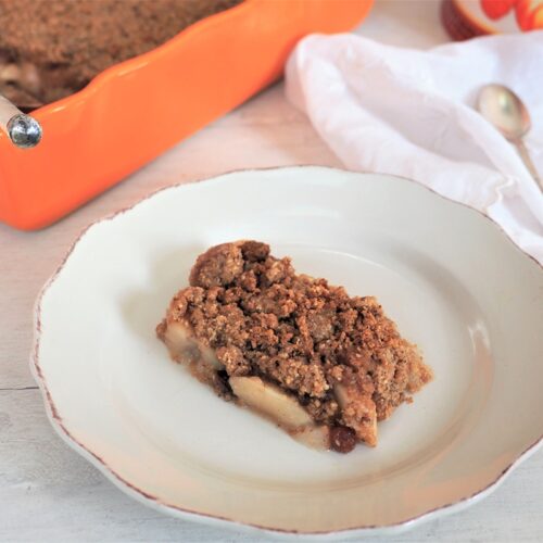 streusel façon crumble à la pomme et à la poire
