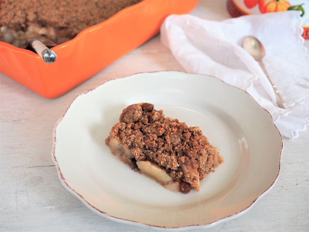 streusel façon crumble à la pomme et à la poire
