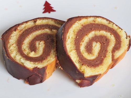 Milk Chocolate and Passion Fruit Christmas Log Cake
