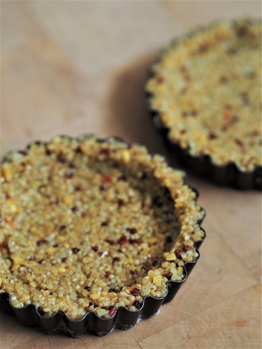 Quinoa Pie or tart Crust, gluten free & no fat