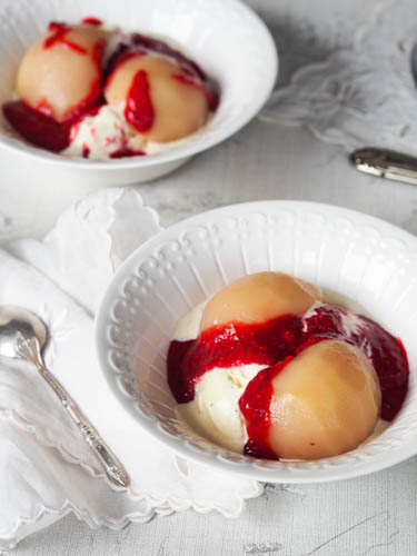 French recipe Peach Melba and story behind with Auguste Escoffier