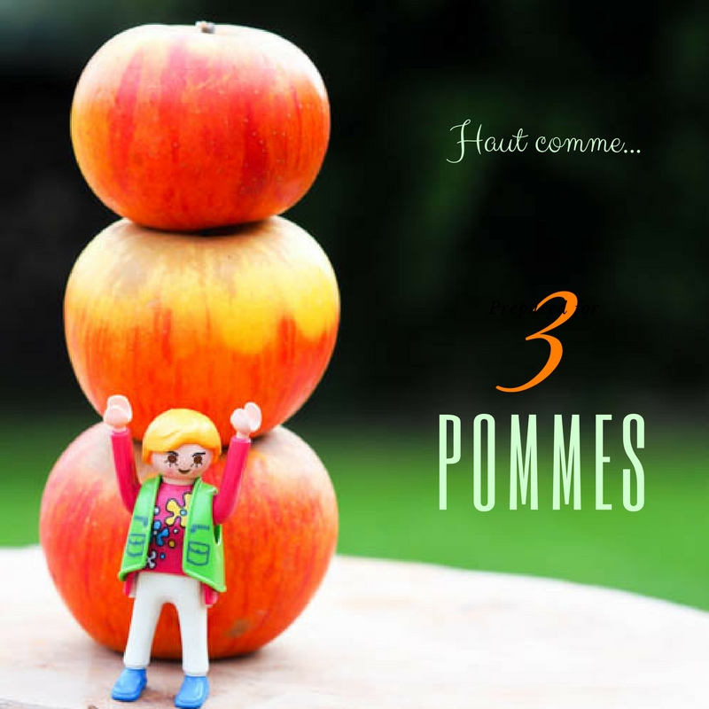 French idiom related to food. Why do the French say Haut comme trois pommes lit. High as 3 Apples for someone that is rather small.