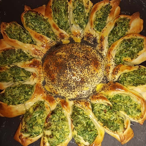 Tarte Soleil Sun Tart with Spinach and Ricotta