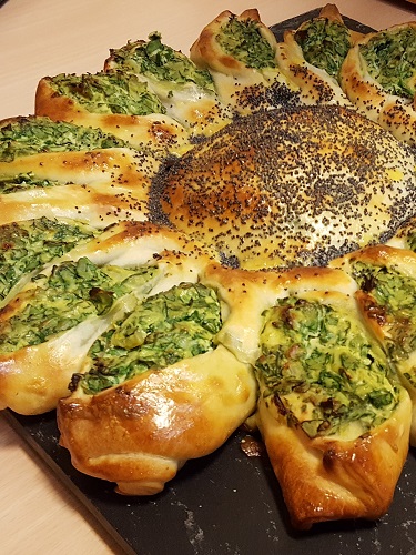 Tarte Soleil Sun Tart with Spinach and Ricotta