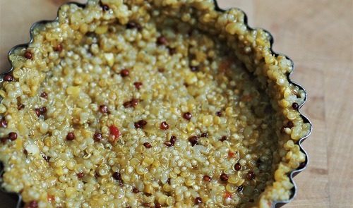 pâte à tarte au quinoa en deux ingrédients sans gluten