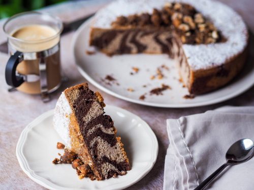Cake marbré Choco-Cappuccino vanille