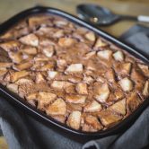 Chocolate and pear French clafoutis