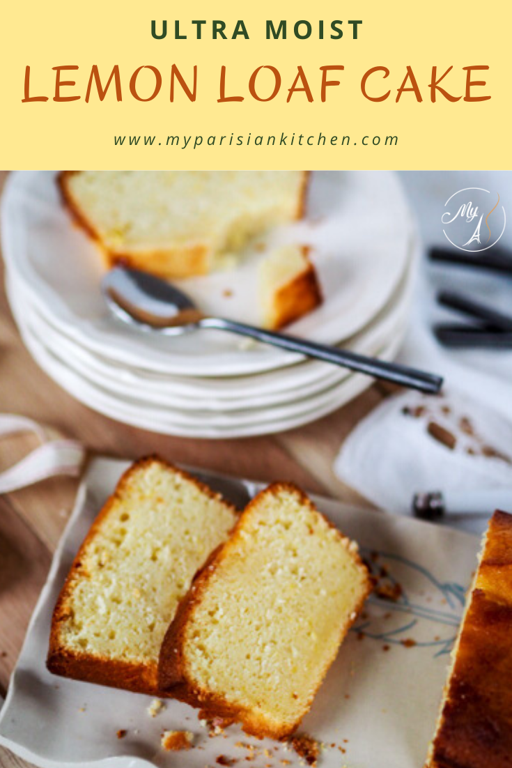 Moist Lemon Loaf Cake, French Recipe