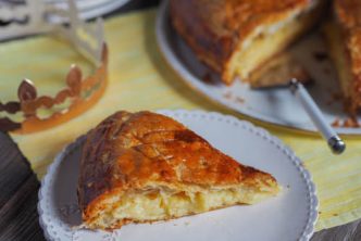 French galette des rois Epiphany king cake with lemon filling