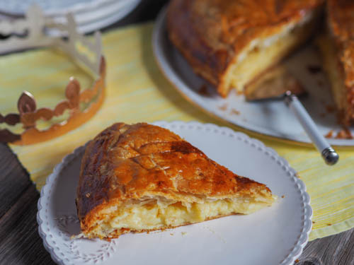 French galette des rois Epiphany king cake with lemon filling