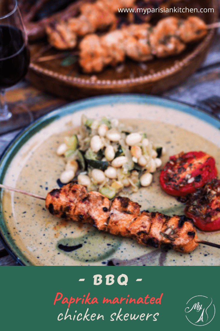 Paprika Marinated Chicken Skewers for BBQ Recipe