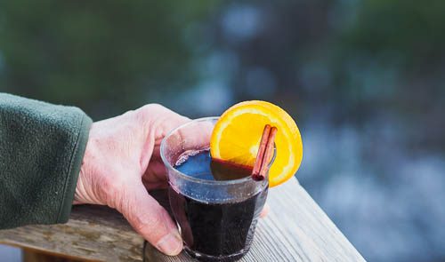 Mulled wine French way with spices and citrus