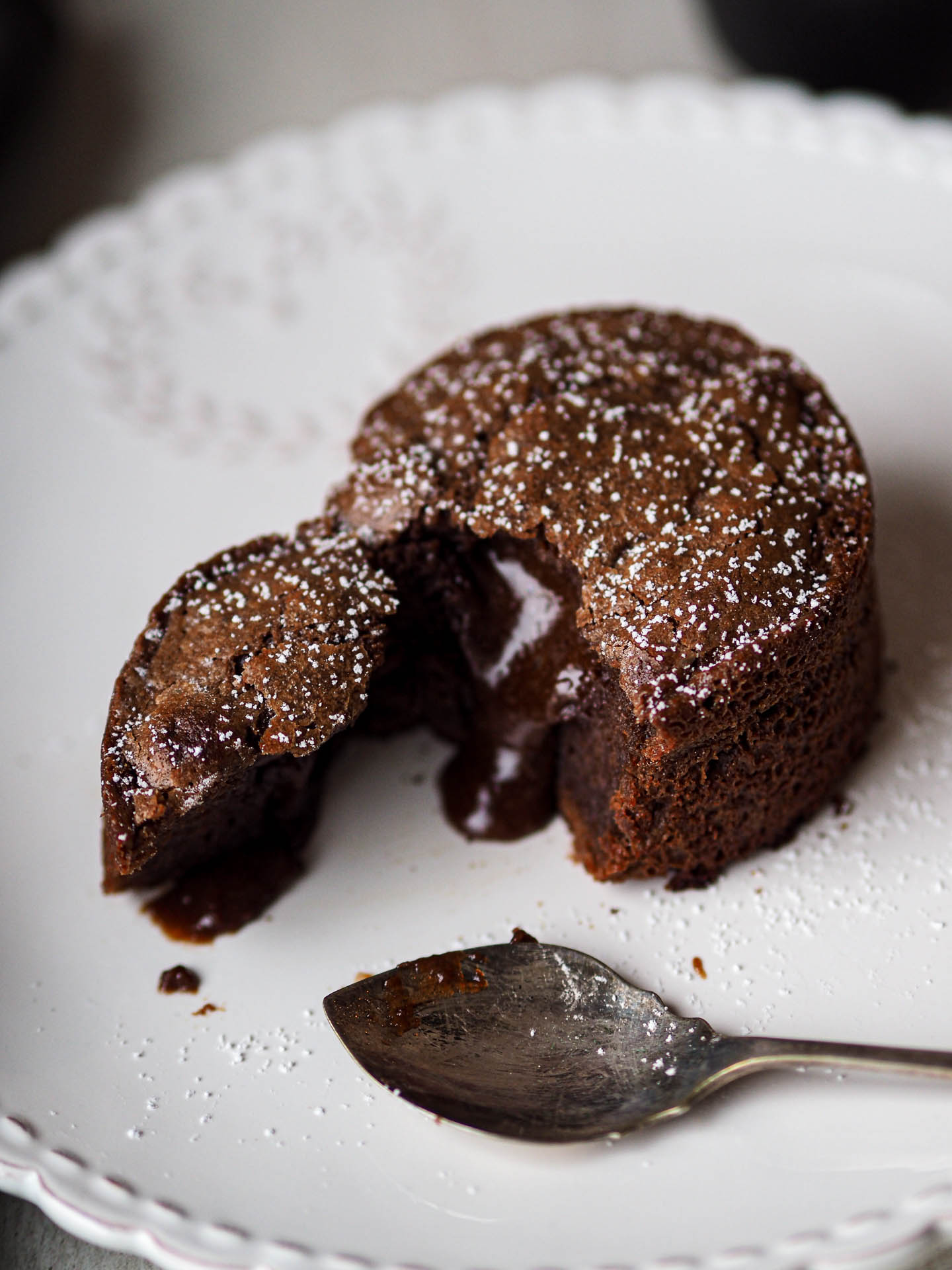 French chocolate fondant lava cake