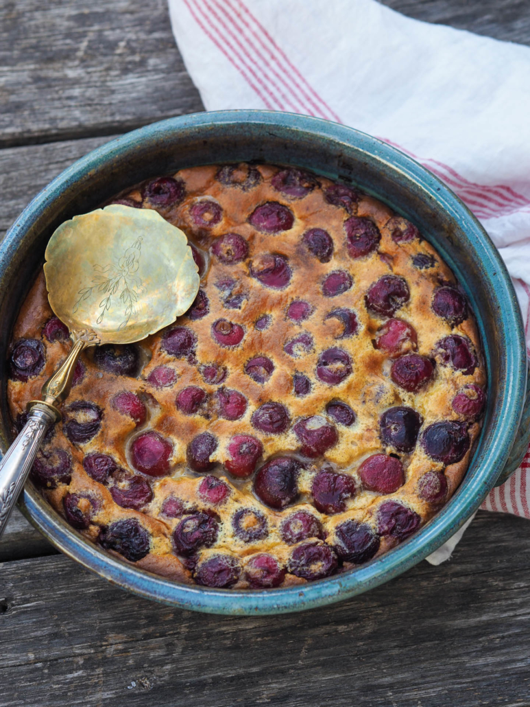 French iconic dessert easy cherry clafoutis