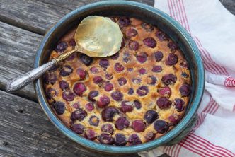 French iconic dessert easy cherry clafoutis