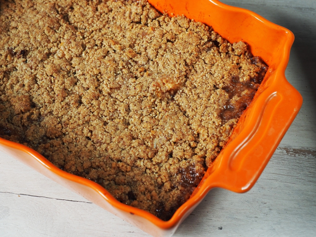 French crumble made with alsacian streusel