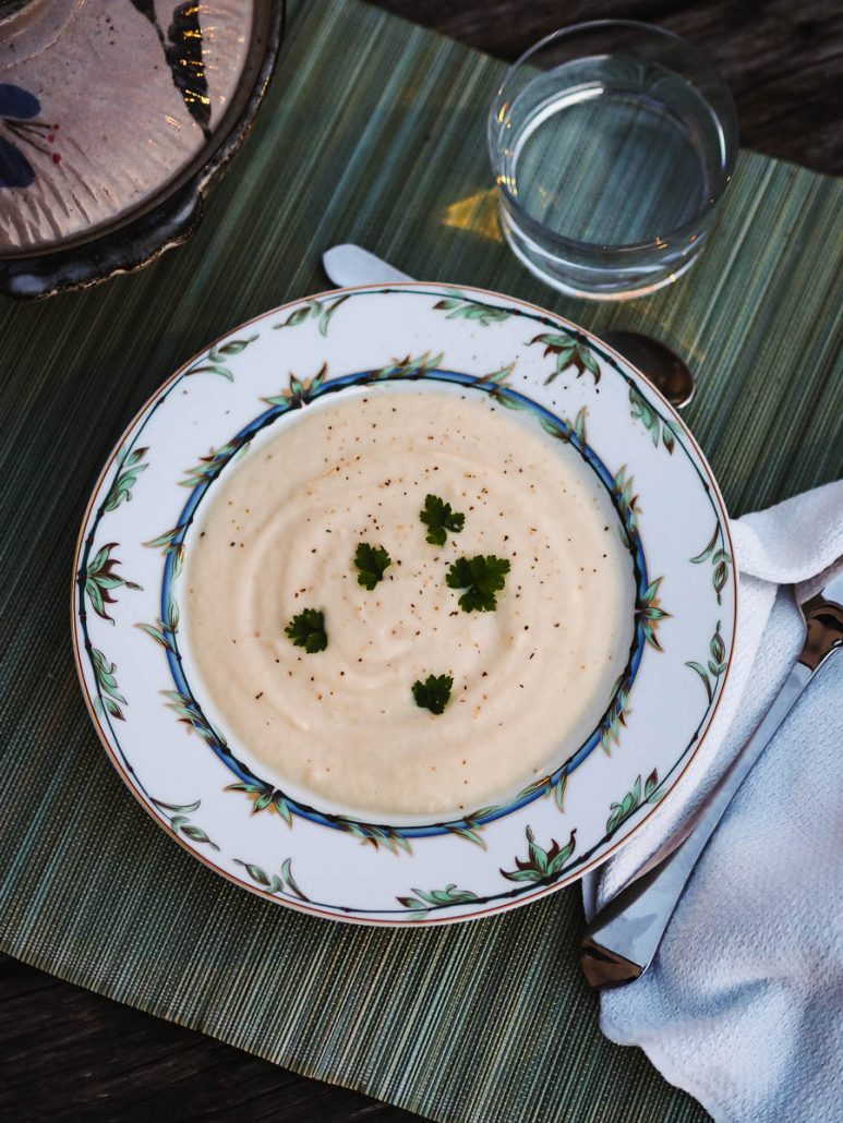 traditional french soup recipe with cauliflower called du barry cream