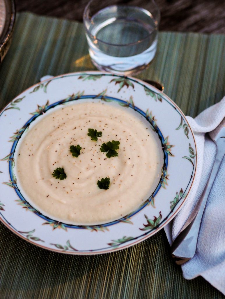 french classic du barry soup with cauliflower