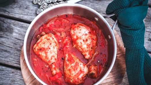 basque style braided chicken is the best french chicken tomato and pepper recipe