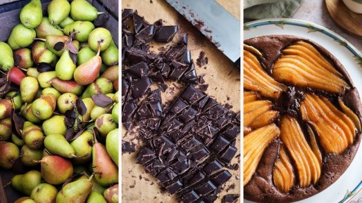 French desserts with pears and chocolate. Easy recipes