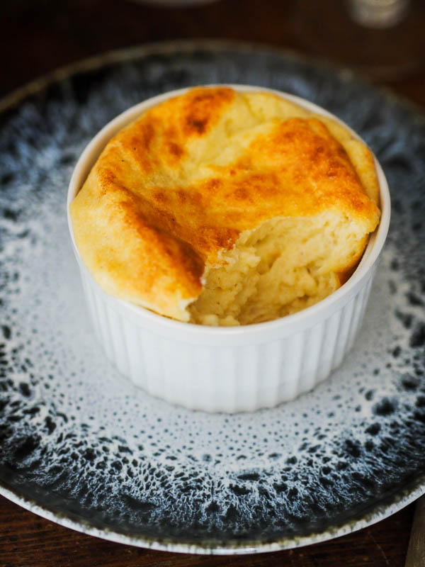 well risen and tasty cheese souffle