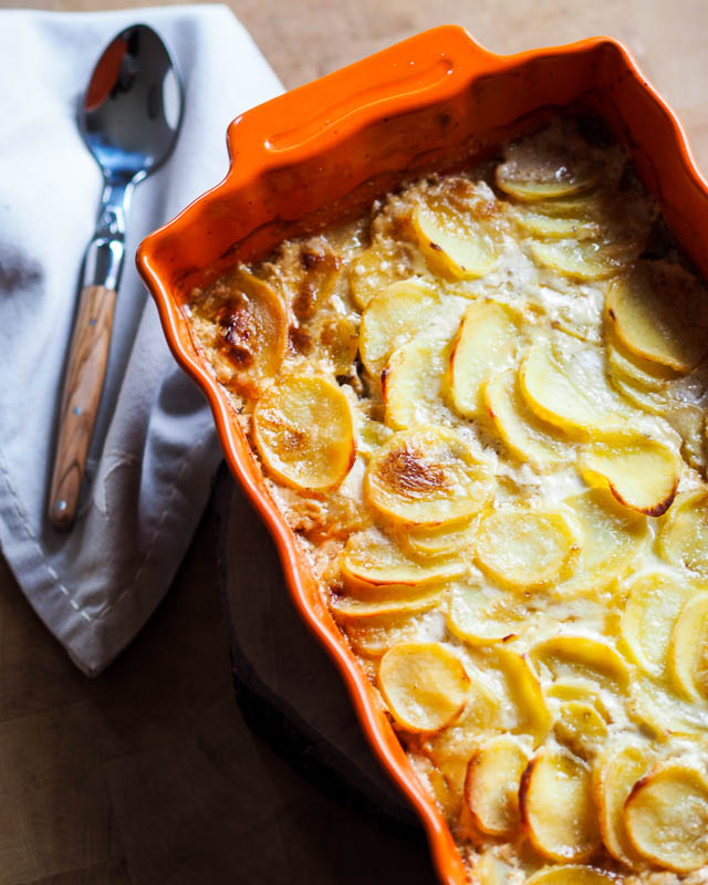 Recette de gratin au pommes de terres et au cèpes, plat chaud