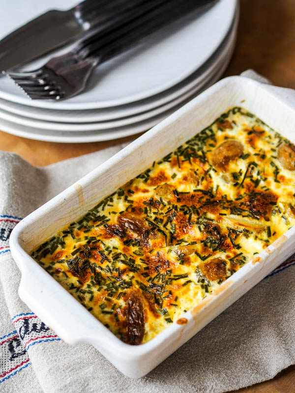 Un gratin au pommes de terres au safran