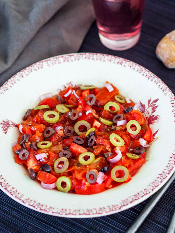 perfect salad for summer with tomatoes