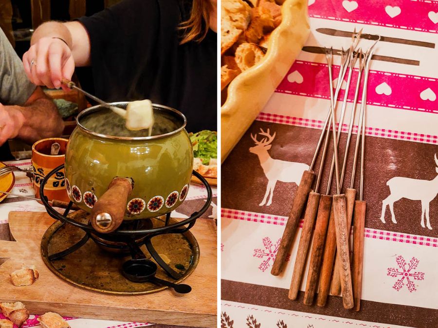 appareil et fourchettes spéciaux pour fondue savoyarde ou bourguignone
