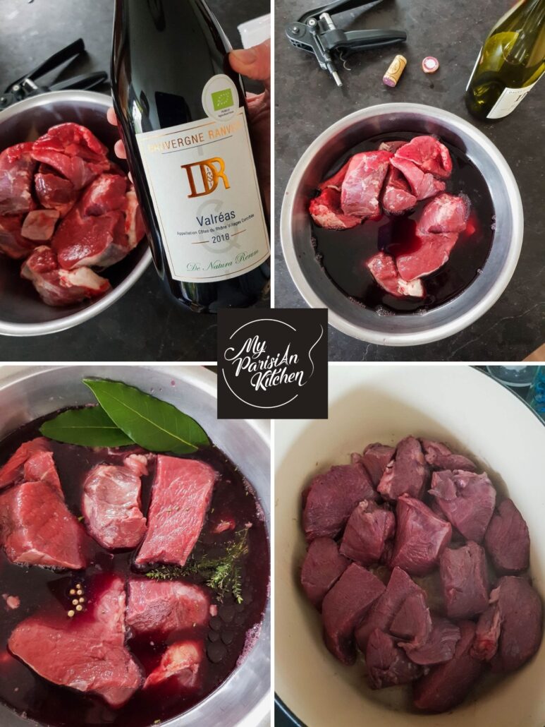 Marinate your meat in red wine for two hours before cooking