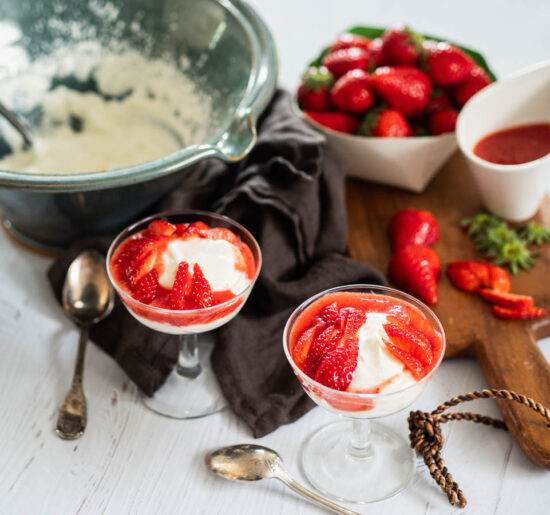fontainebleau dessert faisselle chantilly et fraises