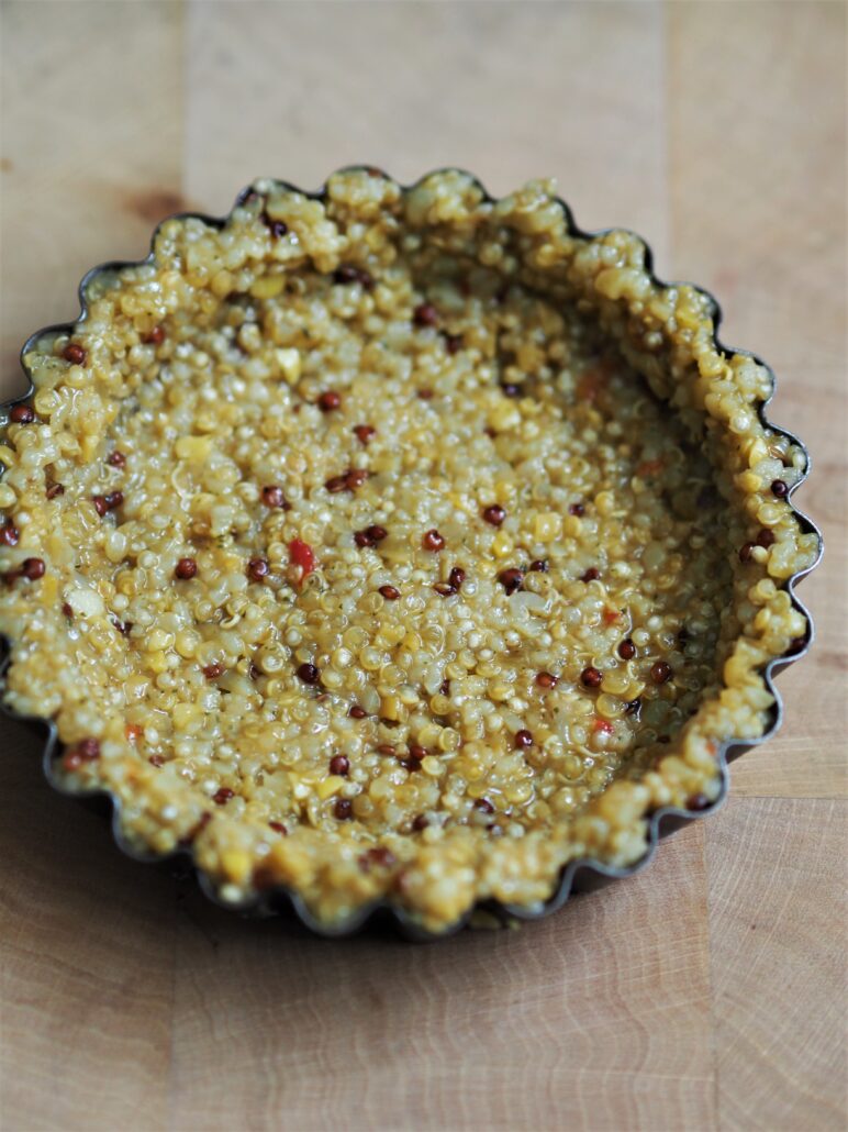 Une pâte à tarte maison faite avec du quinoa