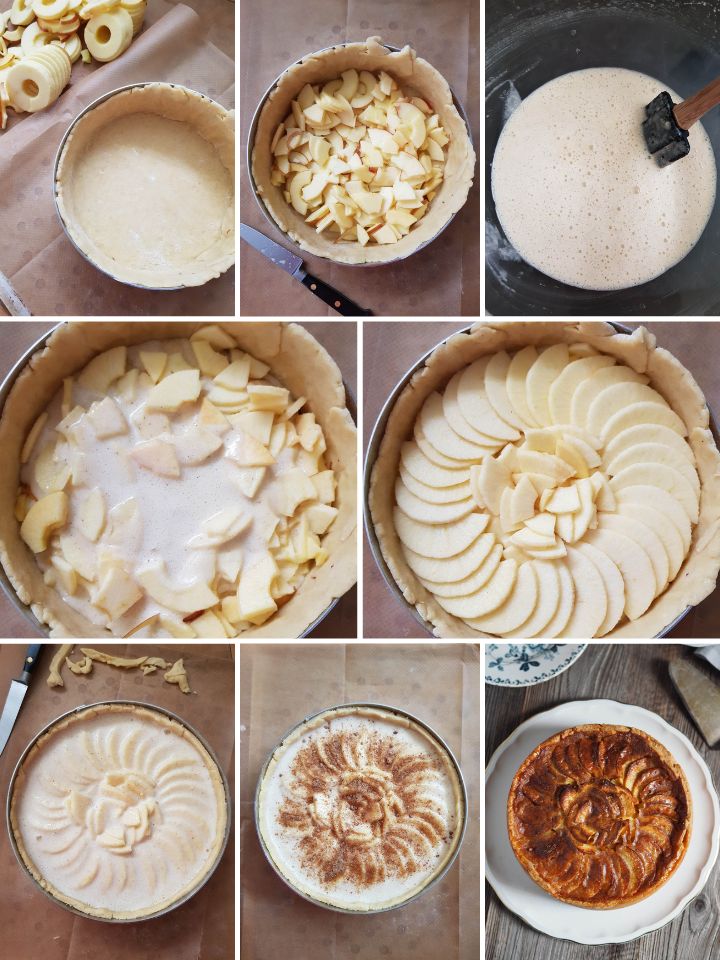 Les grandes étapes pour réaliser une tarte au pommes facon grand mere