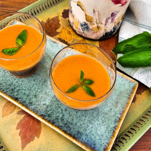 gaspacho très frais à la tomate et à la pastèque