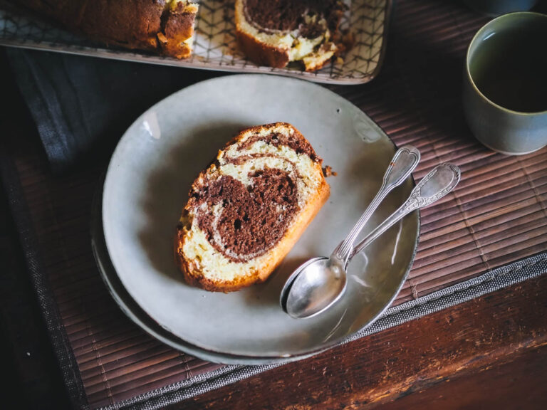 cake marbré maison à la cannelle, une variante du classique cacao