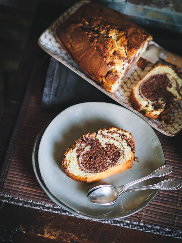 cake marbré pour le petit déjeuner